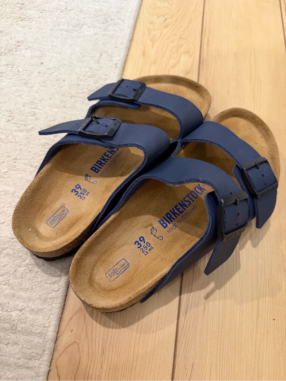 Birkenstock women’s Blue Double-Buckle Sandals - Picture 3 of 6